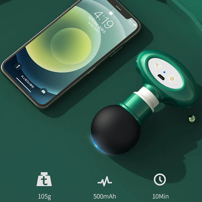 Portable Mini Pocket Wireless Massage Gun Electric Sport Handheld Fascial Gun Body Deep Tissue Muscle Vibration Fitness Massager