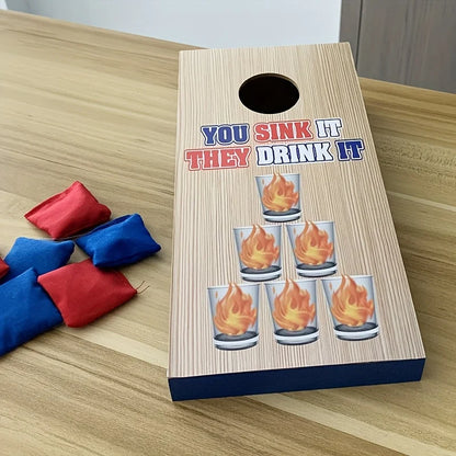 Wooden sandbag sports game simple drinking game props throw sandbag