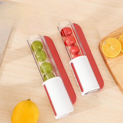 Tomato Grape Cherry Slicer Fruit Vegetable Salad Manual Slicer, Fruit and Vegetable Tool Kitchen Gadget, Progressive Zip Slicer