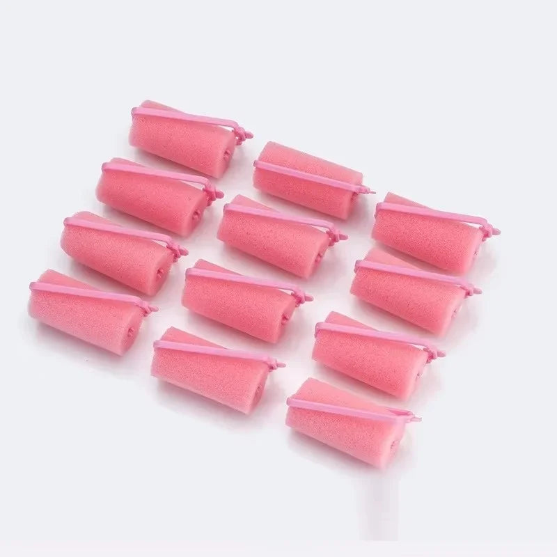 12pcs/lot Sponge Foam Hair Rollers Soft Household DIY Styling Curlers Cushion Rollers Travel Salon Styling Hairdressing Tools