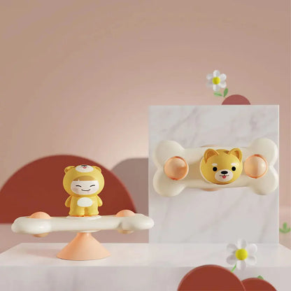 Baby Soothe Toy Cartoon Airplane Soothe Baby Artifact Baby Bath Fun Sucker Spinner Early Education Table Games