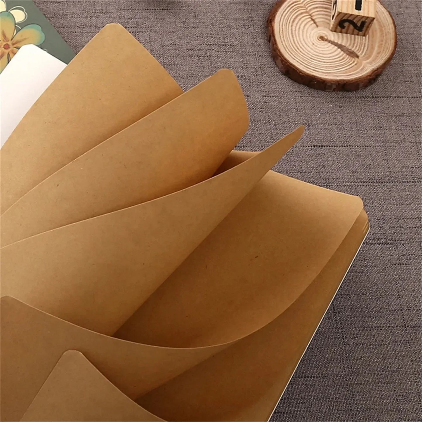 Notebook Kraft Cover Vintage Diary Blank Stationery Planner Writing Paper for Students School Office Supplies