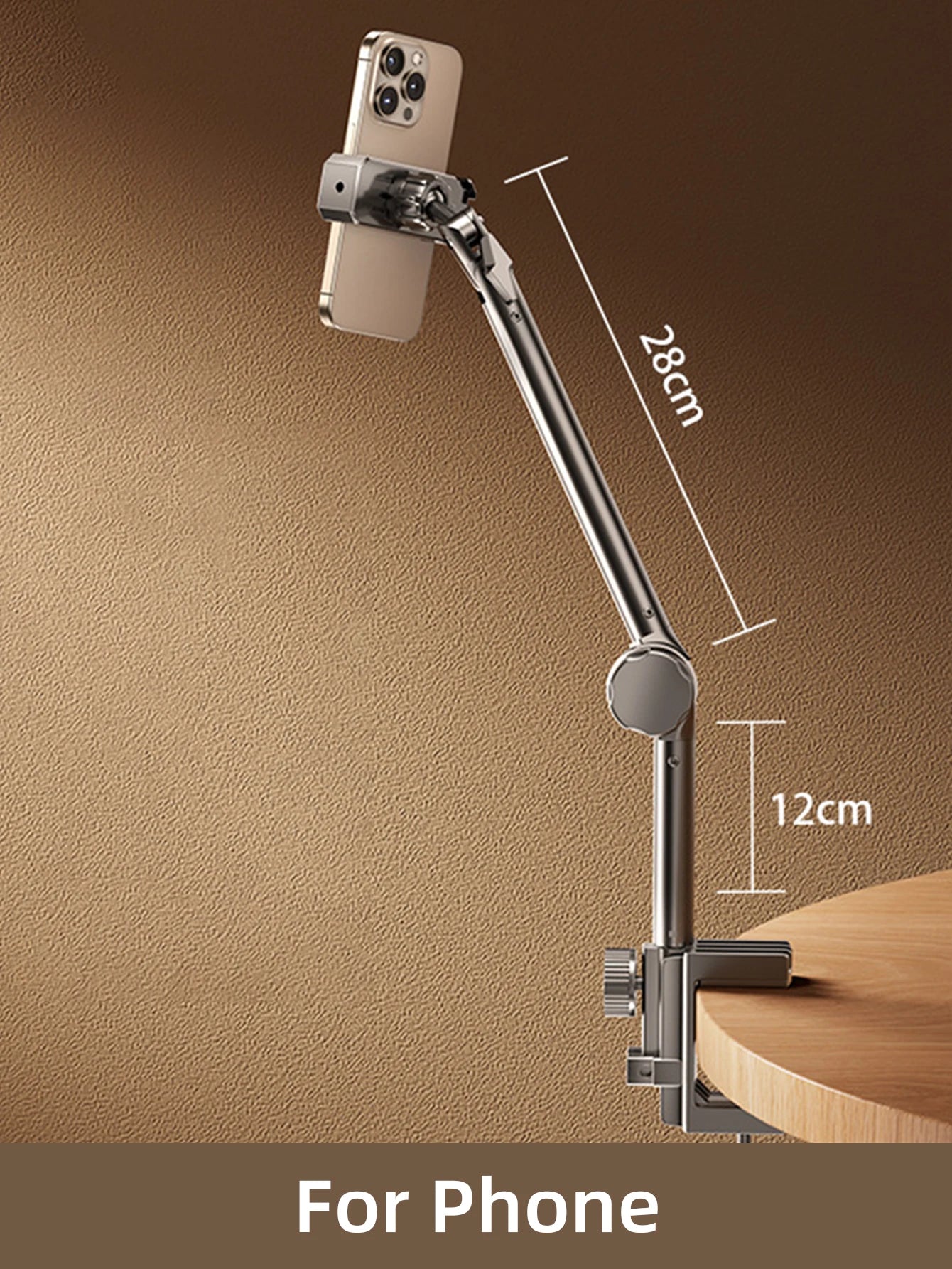 Tablet Holder iPad Desk Stand for 4~13In Phone Tablet with 360° Adjustable Foldable Metal Arm Tablet Bracket Holder