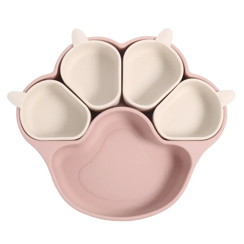 Toddler Baby Food Bowl Children's Tableware Babys Silicone Dishes Set Toddler Training Tableware Bowls Baby Feeding Set Silicone