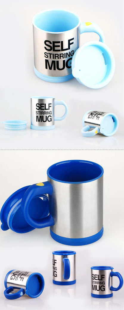 Mug 400ml Electric Mixing Cup Lazy Automatic Self Stirring Coffee Milk Drink Mug Blender Stainless Steel with Lid Gift Box