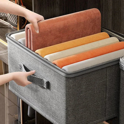 Foldable Fabric Storage Box Multi-Purpose Closet Organizer for Clothes Office Supplies Storage Trunks for Home Organization