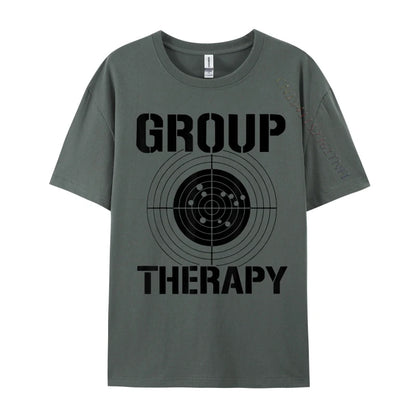 Men T-shirts Group Therapy Casual T-Shirt Retro Normal Cotton Men Tops Tees Casual Clothing Shirt Top Quality