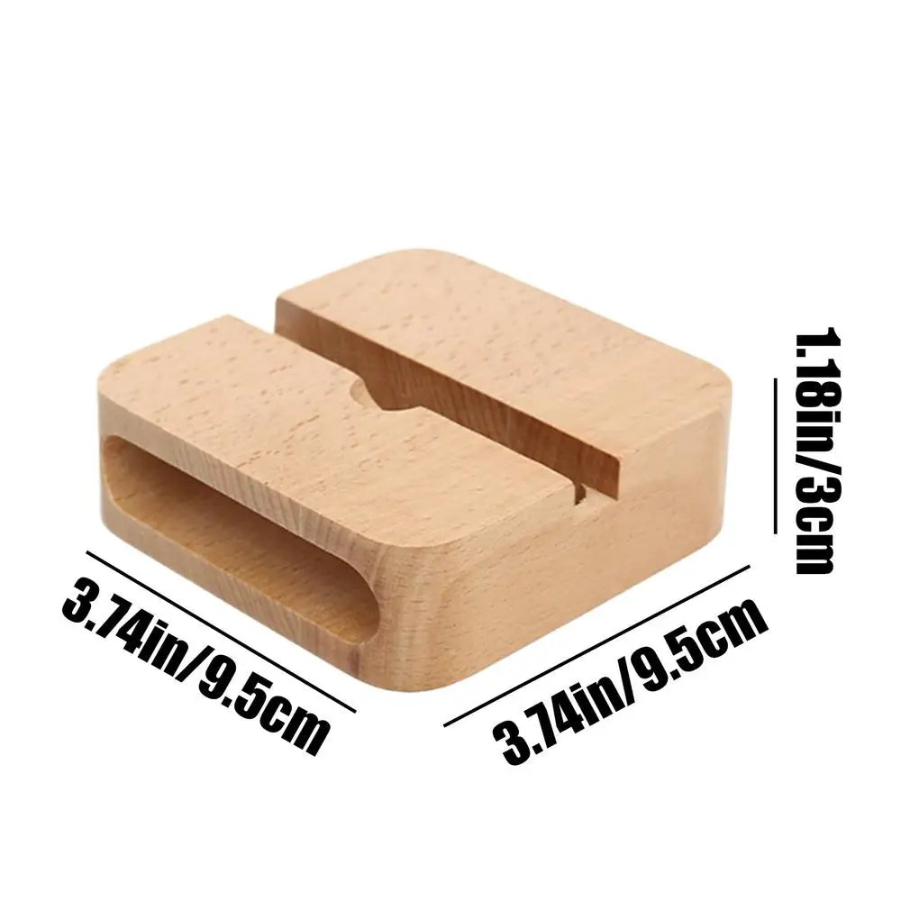 Wooden Cell Phone Stand Sound Amplifier Louder Sound Mobile Phone Holder Cell Phone Stand Natural Loudspeaker Portable Phone