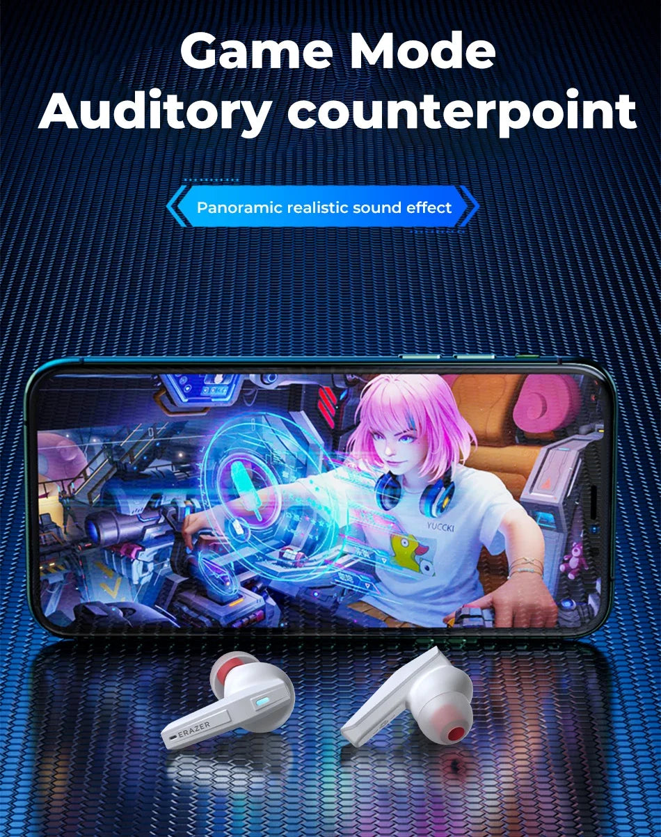 Lenovo ERAZER XT86 Gaming Earphones Bluetooth 5.4 Wireless Earphones Stereo Earphones with Microphone Low Latency GM2 Earphones