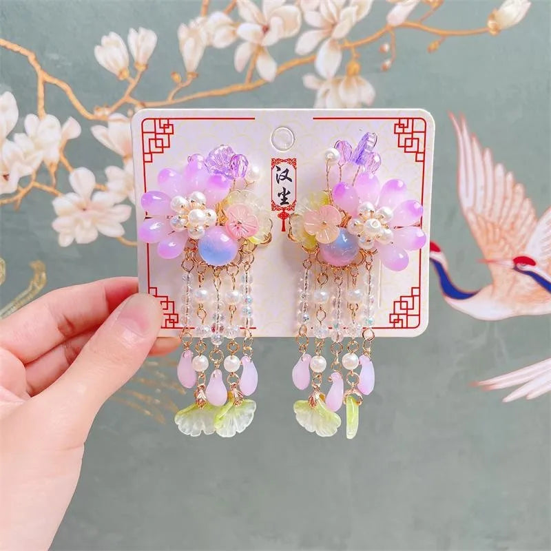 Children's Accessories Hanfu Headwear Chinese Style Hair Accessories Girls' Hair Clips Accessories Pair Clips