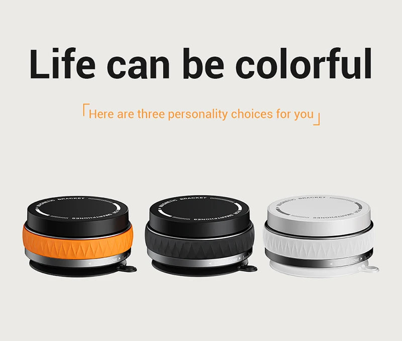 Vacuum Suction Magnetic Car Mount Strong Suction Stand Phone Holder Foldable Design 360° Rotation Adjustable Car Phone Bracket