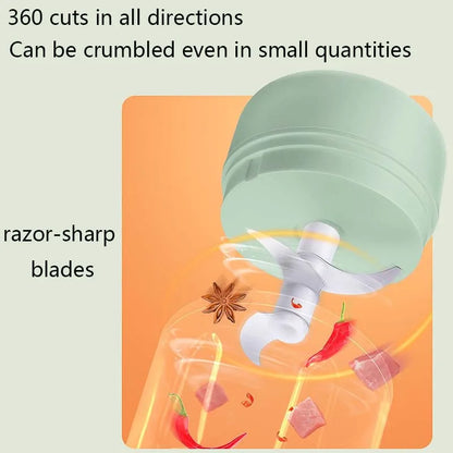 250ML Electric Kitchen Food Chopper Mini USB Food Crusher Portable Meat Grinder Vegetable Chopper For Kitchen household Outdoor