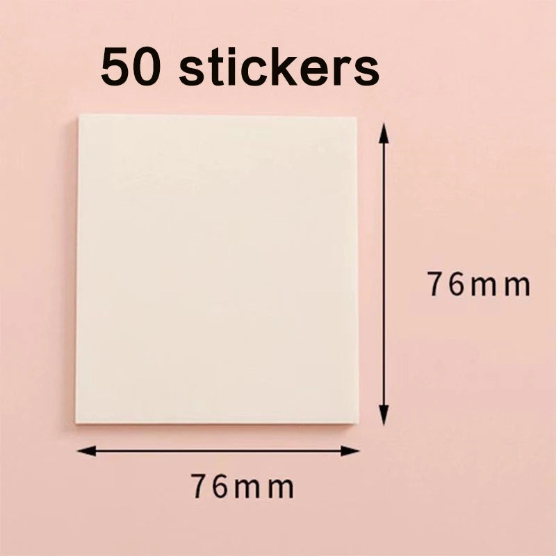 50/100 Sheets Sticky notes Reusable Transparent sticky notes Waterproof note paper for School office stationery Bookmark Marker
