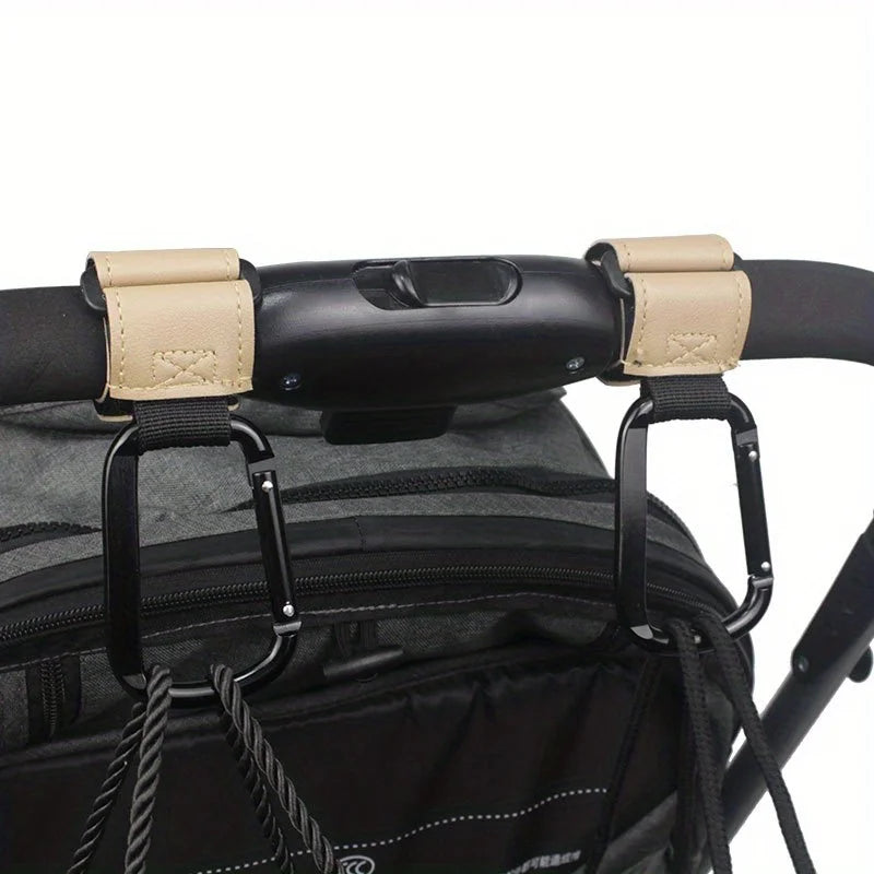 Universal Stroller Hooks Clip - Heavy Duty Hanging Accessory for Diaper Bags, Compatible with Prams/Shopping Carts/Car Seats