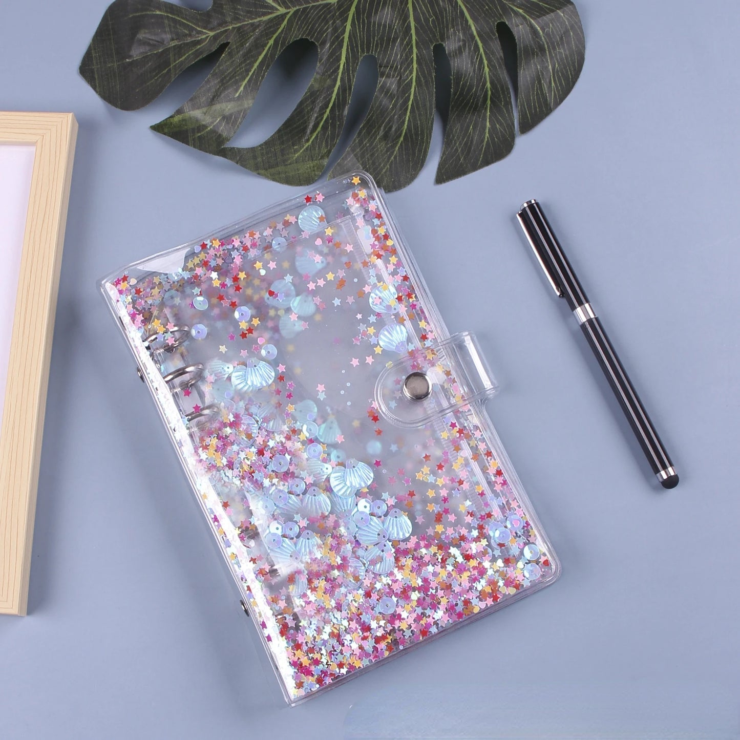 A6 Budget Binder Cover With 10Pcs Transparent Cash Envelopes Waterproof PVC Zippered Cash Bags For Budget