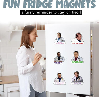 12Pcs Dr Now Magnets Funny Dr. Nowzaradan Fridge Magnet Kitchen Strong Fridge Magnets Cute Magnetic Accessories for Refrigerator