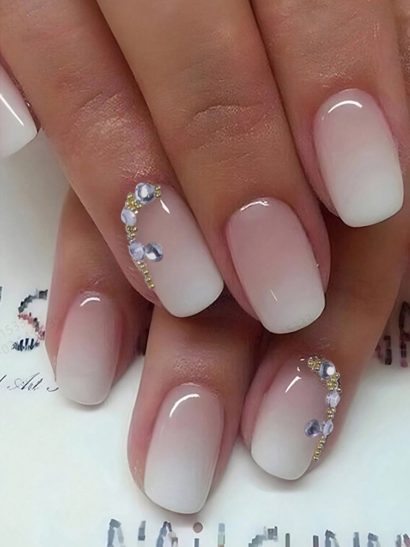 ARTAUG 24PCS Medium Almond Fleshcolor Press On Nails Fake Nails Pink Summer Nails Press On Nails Detachable Reusable Girl Gift