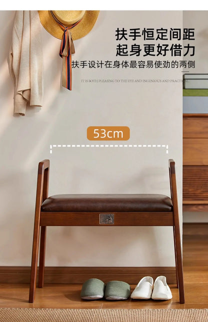 Bedroom Wooden Stool Storage Dressers Lazy Shoes Changing Side Table Entryway Bench Ergonomic Taburete Madera Nordic Furniture