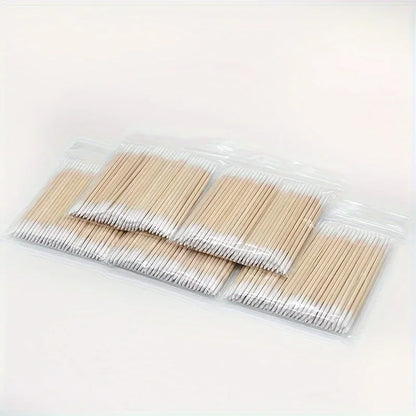 Cotton swab Disposable tattoo tip Cotton swab tip Wooden single head wooden swab small cotton swabEyeliner guard Raw cotton swab