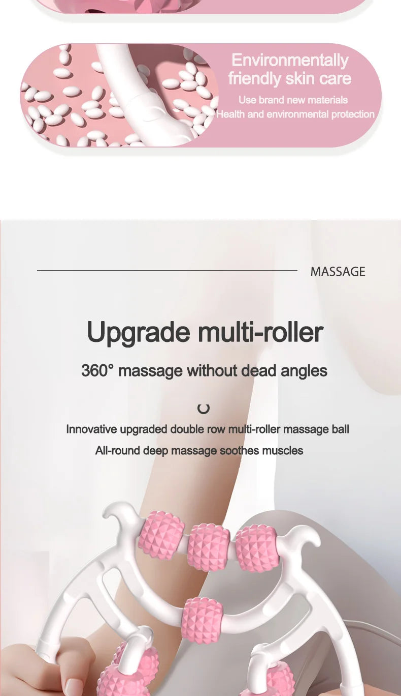 Leg massager ring clamp leg roller slimming leg artifact relaxation and unblocking roller double massage to relieve soreness