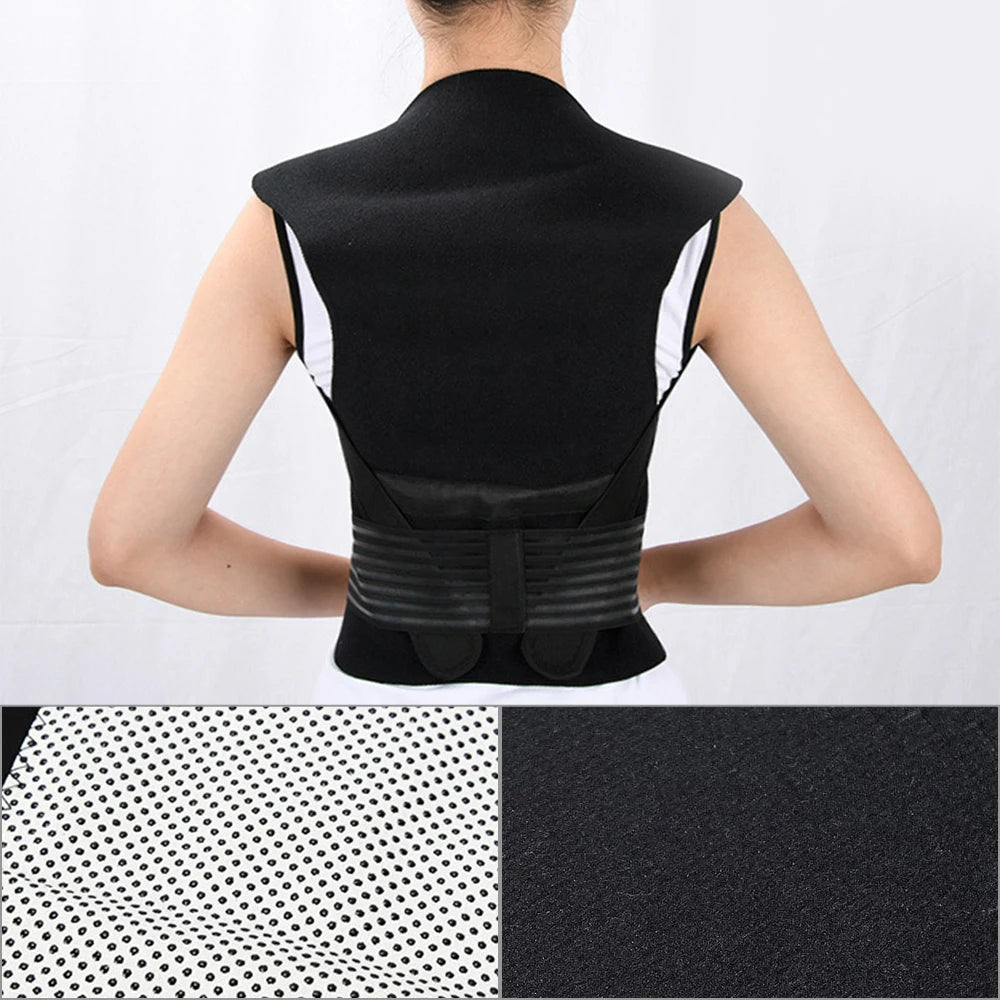 Self Heating Back Support Waist Brace Magnetic Heating Corrector Therapy Belt Back Posture Corrector Spine Back Lumbar Belt