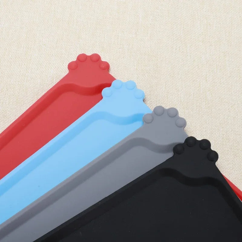 Silicone Non - Stick Waterproof Pet Food Feeding Pad with High Lips for Dog and Cat, Puppy Feeder Tray Water Cushion Placemat