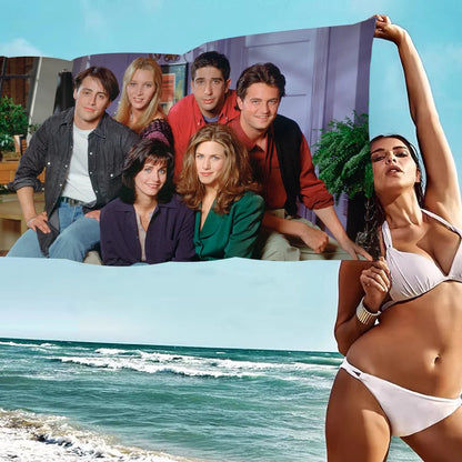 Friends TV Show Beach Towel For Kids Personalized Bath Towel Pool Towel Vacation Gift Picnic Towel Party Gift