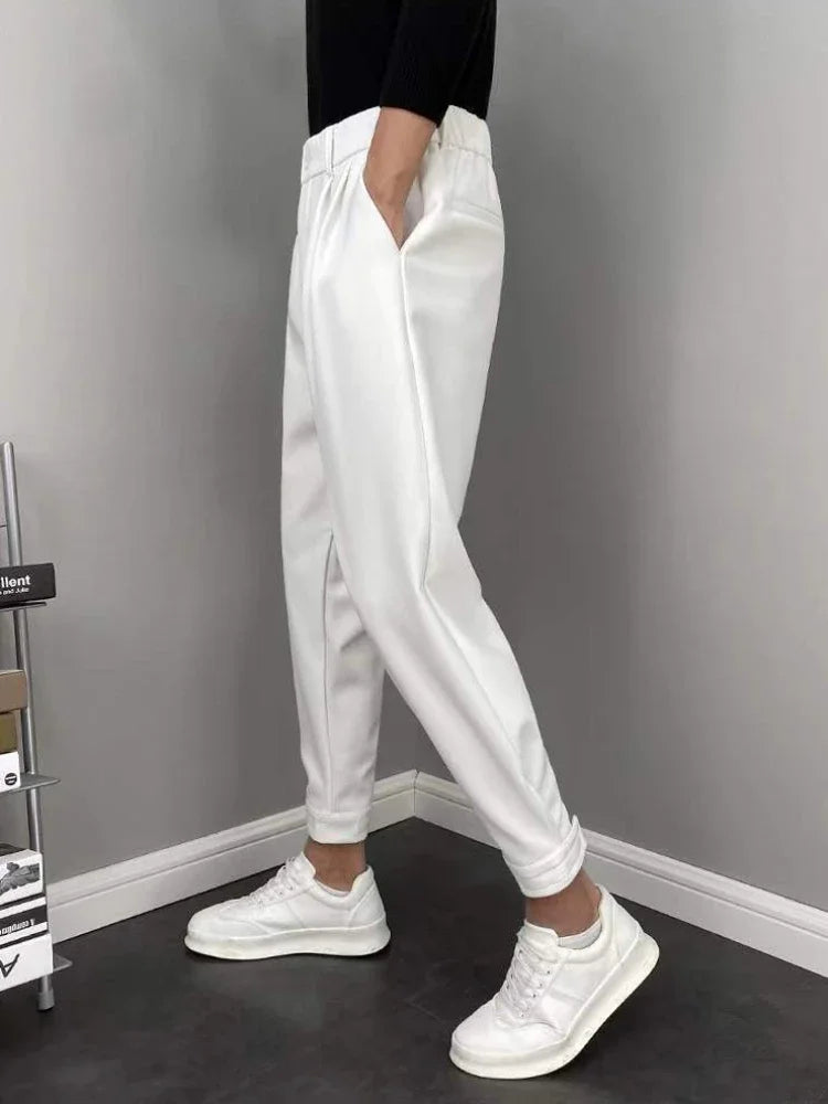 9 Cropped Office Male Suit Trousers Plus Big Size Men's Summer Pants Work Cheap High Quality Designer Clothes Elegant Tailoring