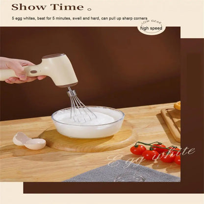 Egg Blender 3-speed High Power Foam Milk beater Double-rod Wireless USB Electric Portable Mixer Eggbeater Manual Milk Frother