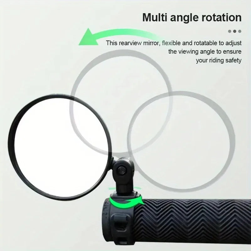 Motorcycles Rearview Mirror Side Mirror For Safety View Turning Left Right Mirror Adjustable Mini Autocycle Rear View