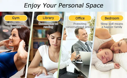 Baby White Noise Sound Machine Built-in 28 Soothing Sounds 4 Timer & Memory Function USB Rechargeable Portable Sleep Aid Device