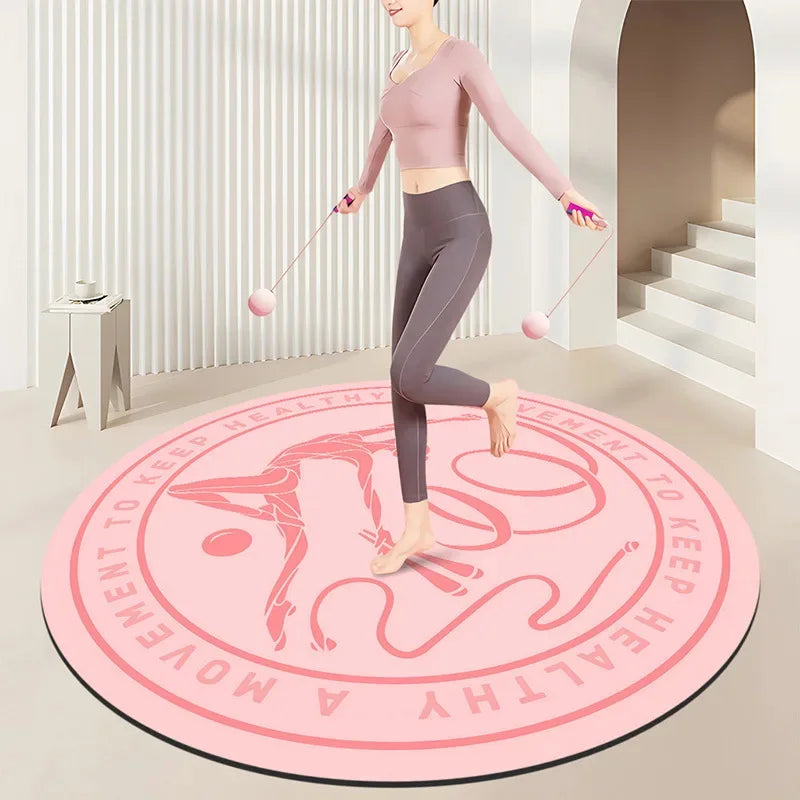 Jump Rope Yoga Mats Shock-Absorbing Mat Silent Rug Aerobic Fitness Exercise Rugs Non-slip Soundproof Sports Room