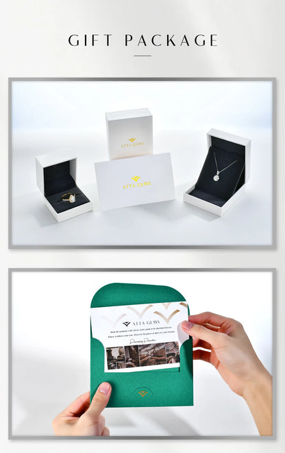 ATTAGEMS Luxury Round Cut 2.5mm Moissanite Ring for Women Man 925 Sliver Sparkling Fine Jewelr Engagement Wedding Party Gift New