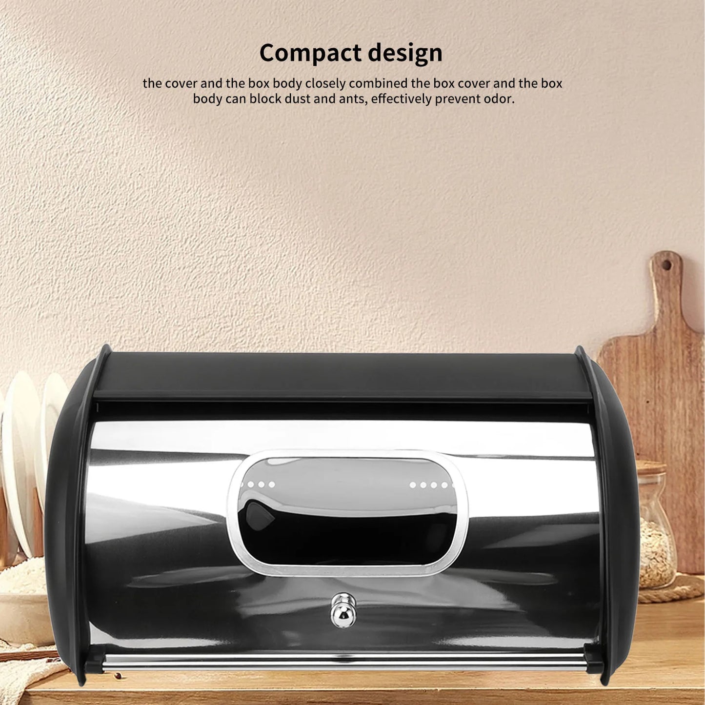 Bread Storage Holder Bread Bin Bread Box Bread Holder Storage Container With Small Window for Kitchen Countertop Iron Bread Bin