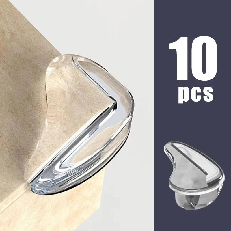 10PCS Clear Anti-collision Coffee Table Furniture Corner Protectors Soft Corner Sheathing Living Room Decor