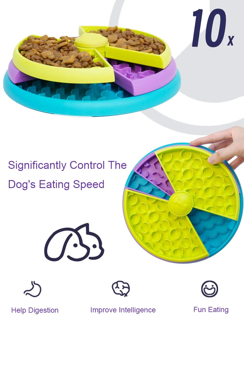 New Dog Slow Plate Pet Slow Food Mat Fun Slow Food Plates Beloved Of Pets Rotating Slow Food Plate Portable Slow Food Plate