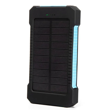20000mah Portable Solar Power Bank Waterproof External Battery Backup Powerbank 20000 mah Phone Battery Charger LED Pover Ban