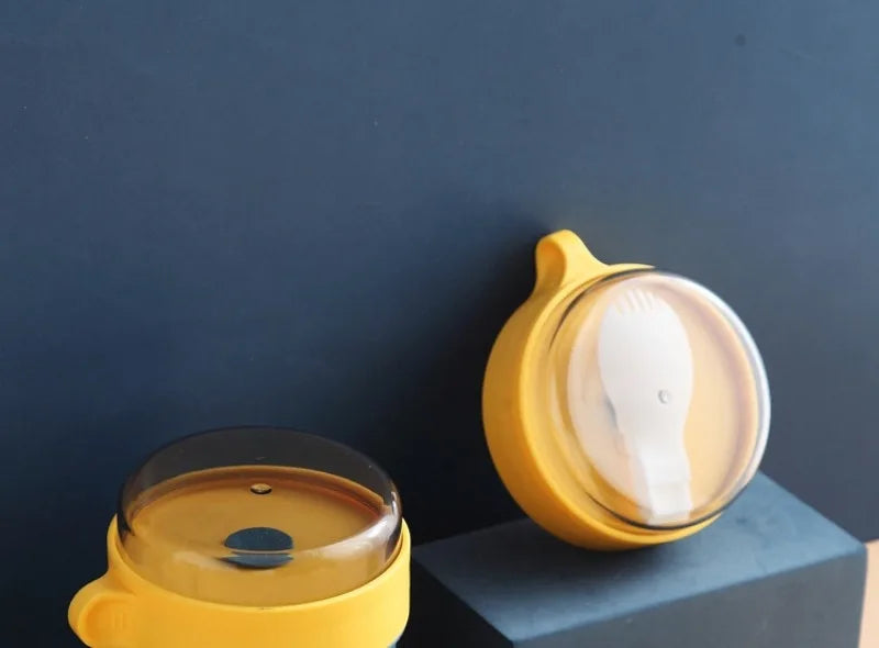 500ML Portable Breakfast Cups Oatmeal Cereal Nut Yogurt Salad Cup with Lid Spoon School Lunch Box Microwave for Kitchen Tools