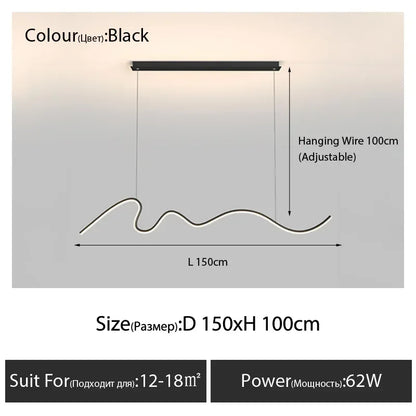 Dining Room Lamp Chandelier Light Luxury Lamps Modern Minimalist Dining Room Dining Table Bar Nordic Minimalist Strip 2025 New