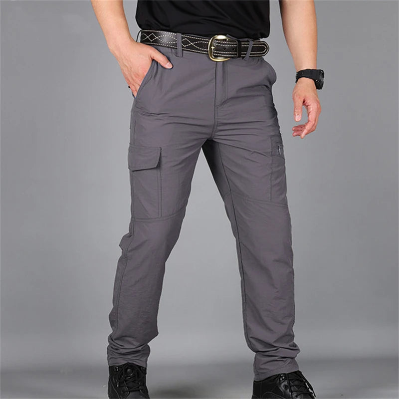 2025 Outdoor Waterproof Tactical Cargo Pants Men Breathable Summer Casual Army Military Long Trousers Male Quick Dry Cargo Pants