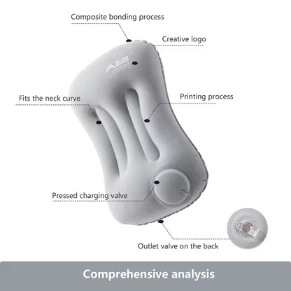 Outdoors Pillow Inflatable Pillow Portable Ultralight Travel Hiking Air Sleeping Pillow Neck Protection Suitable ForOutdoors