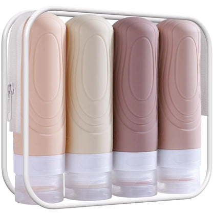 Travel Bottles for Toiletries, Approved 3oz Travel Size Containers BPA Free Leak Proof Refillable Liquid Silicone Squeezable liu