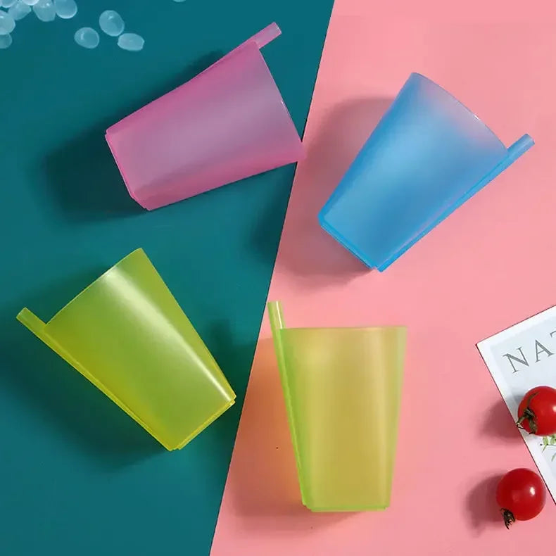 Candy Color Sippy Cups Built in Straw Water Practical Large Capacity Straw Cup for Children Kids Creative Water Drinking Mug New