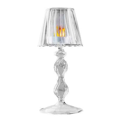 Glass Tealight Candle Decorative Lamp Stand Household Desktop Decorative Candlestick Pillar Candle  Wedding Modeling