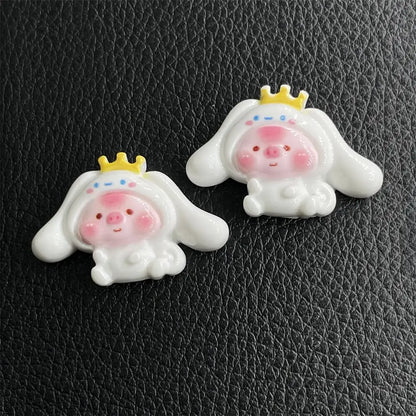 100pcs Cartoon porker Sanrio diy resin accessories accessories handmade hairpins mobile phone cases headwear supplies