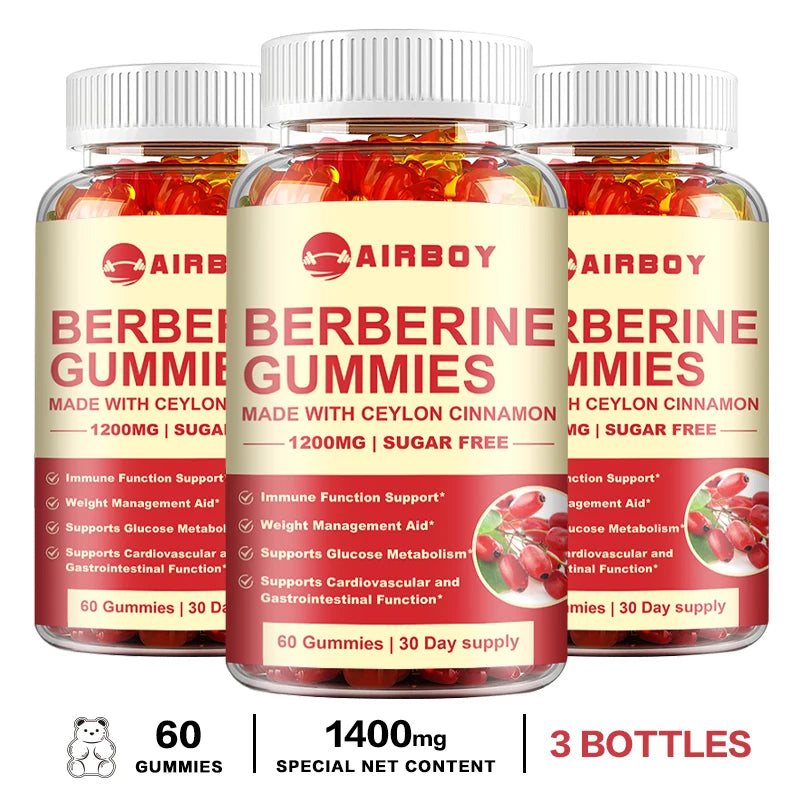 Berberine & Ceylon Cinnamon Gummies - Support Immune, Heart, Metabolic and Digestive Health