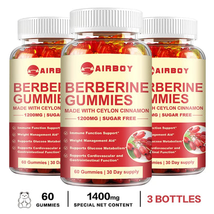 Berberine & Ceylon Cinnamon Gummies - Support Immune, Heart, Metabolic and Digestive Health