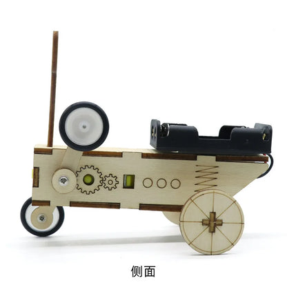 DIY Reptile Robot Electric Wooden Science Experiments Toys for Children Educational Handmade Assemble Toys Boys Girls
