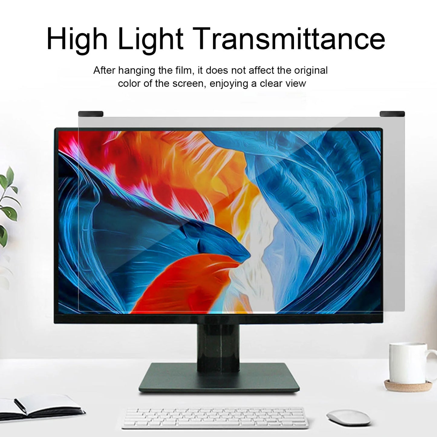 Prevent Blue Light Screen Protector High Light Transmittance Acrylic UV Blocking Computer Screen Privacy Filter for 13.3in PC