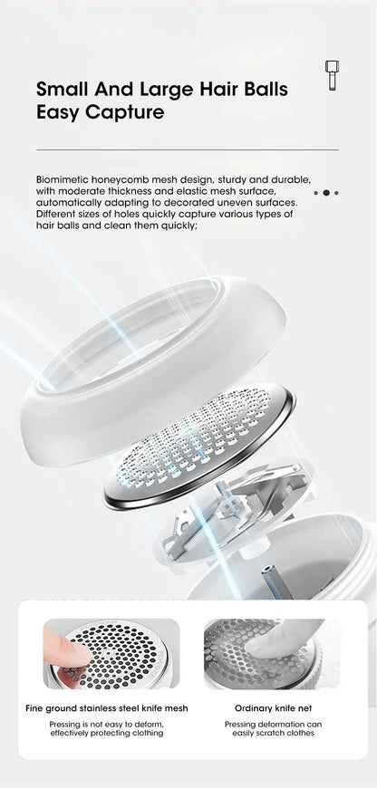 Lint Remover for Clothing Electric Pellet Fluff Remover Rechargeable Portable Fabric HairBall Shaver Removes Lint from Clothes